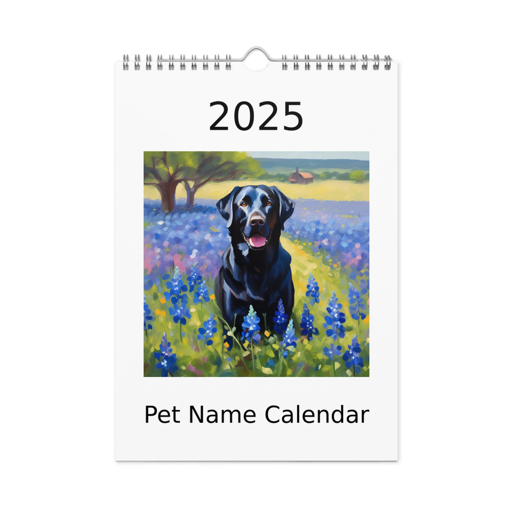PugMug Custom Black Labrador Retriever Wall Calendar (2026)
