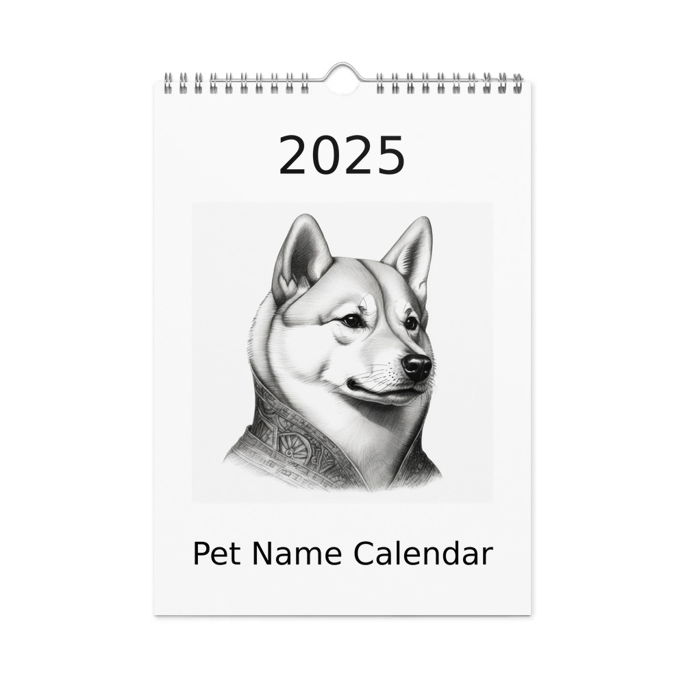 PugMug Custom Shiba Inu Wall Calendar (2026)