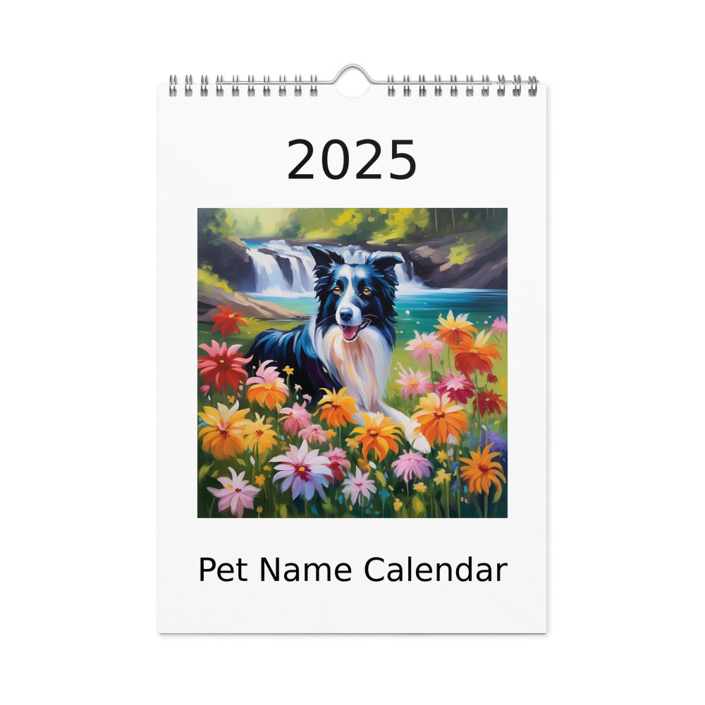 PugMug Custom Border Collie Wall Calendar (2026)