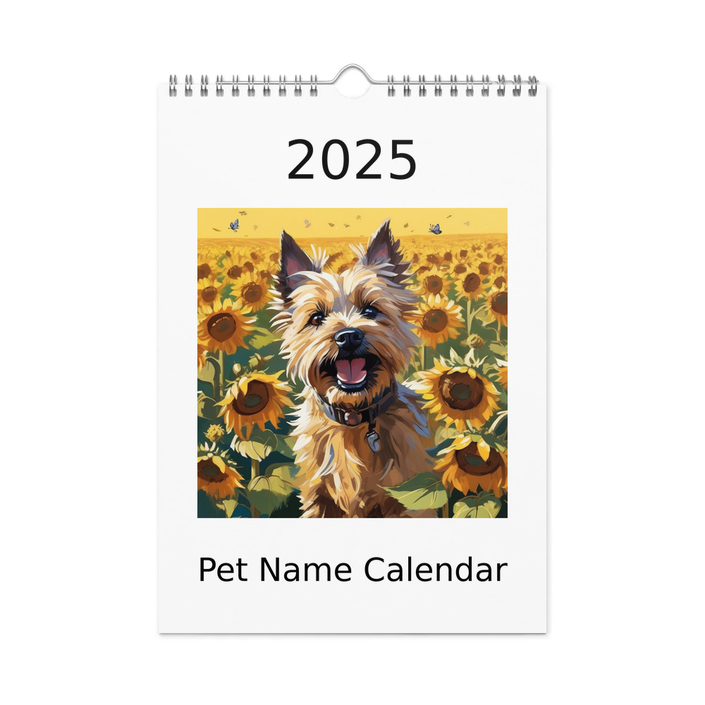 PugMug Custom Cairn Terrier Wall Calendar (2026)
