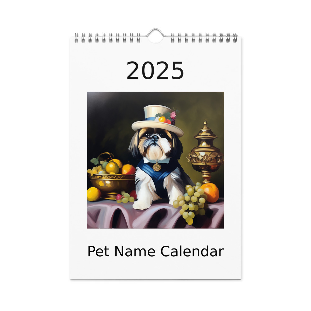 PugMug Custom Shih Tzu Wall Calendar (2026)