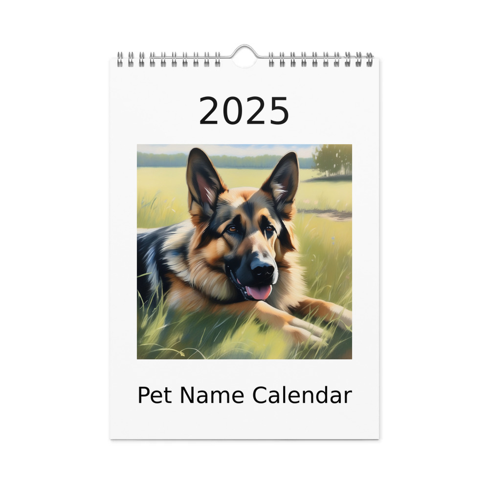 PugMug Custom German Shepherd Dog Wall Calendar (2026)