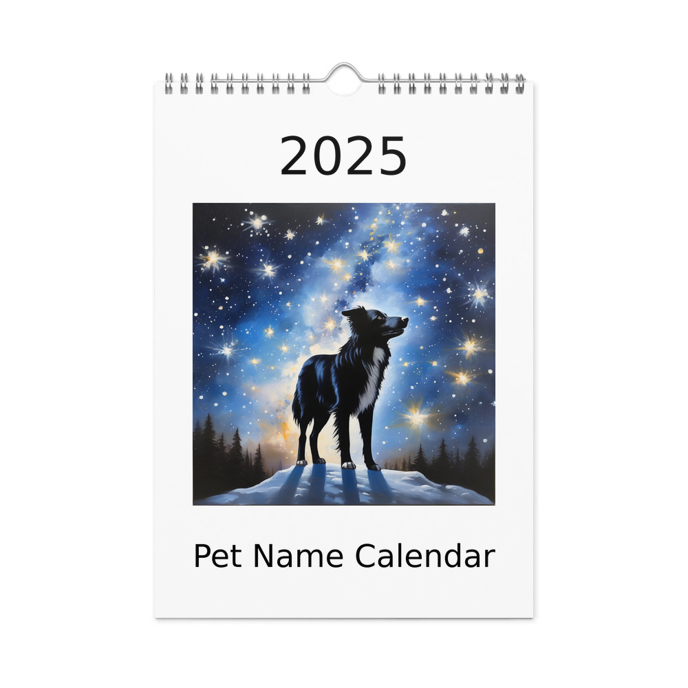 PugMug Custom Border Collie Wall Calendar (2026)