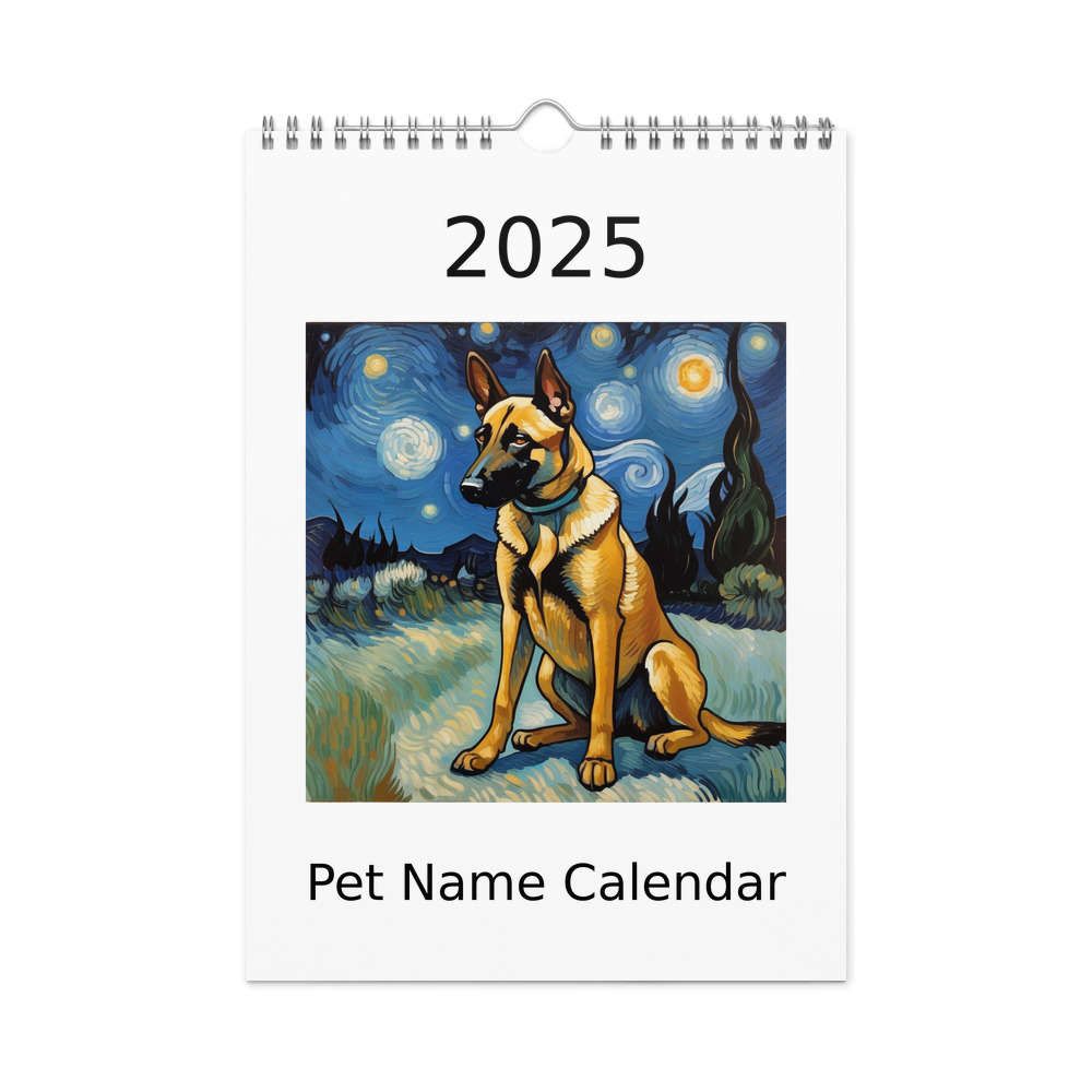 PugMug Custom Belgian Malinois Wall Calendar (2026)