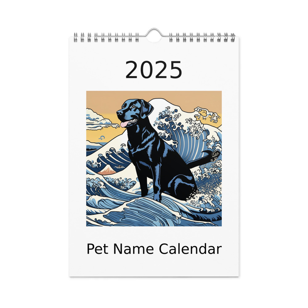 PugMug Custom Black Labrador Retriever Wall Calendar (2026)