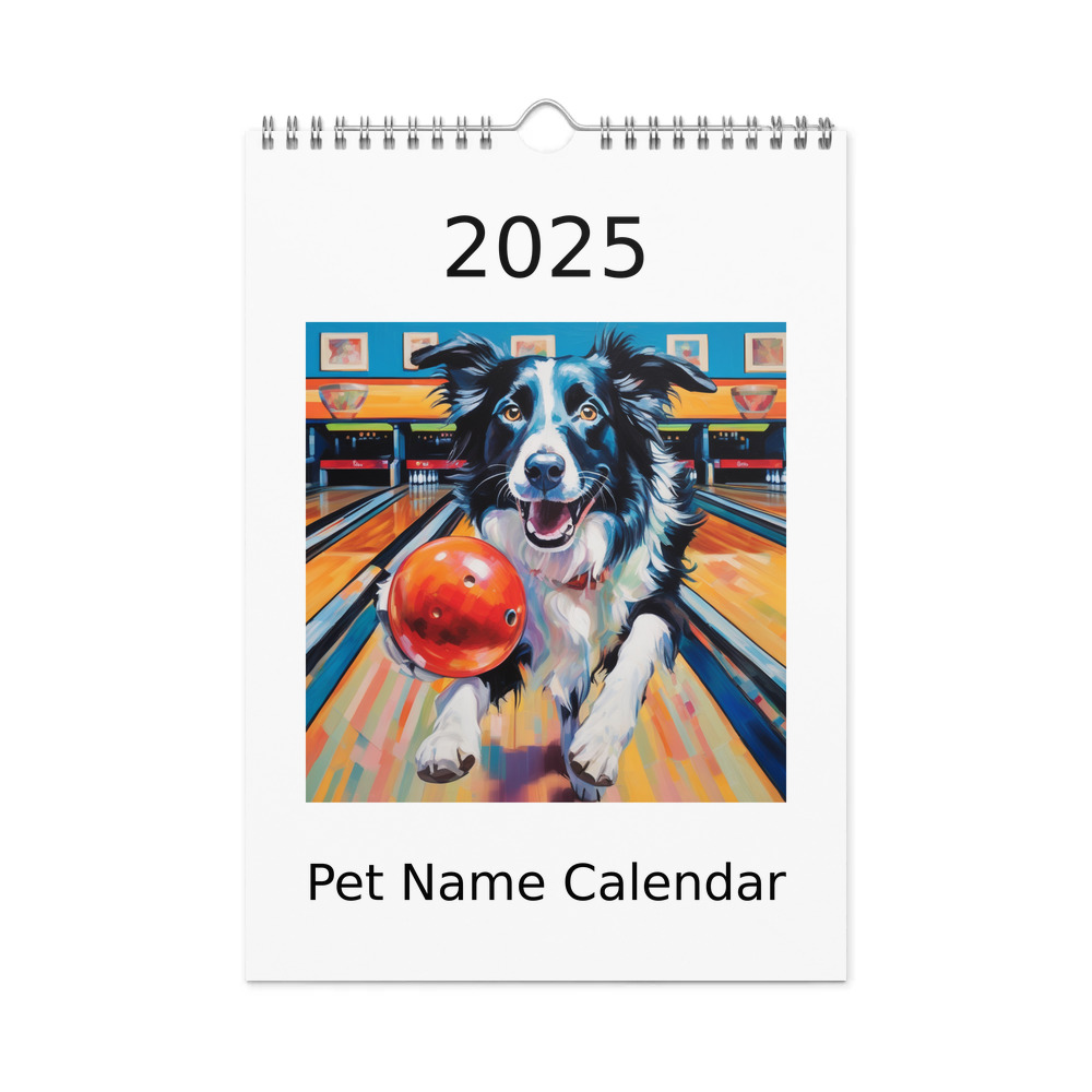 PugMug Custom Border Collie Wall Calendar (2026)