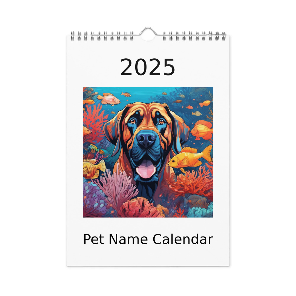 PugMug Custom Mastiff Wall Calendar (2026)