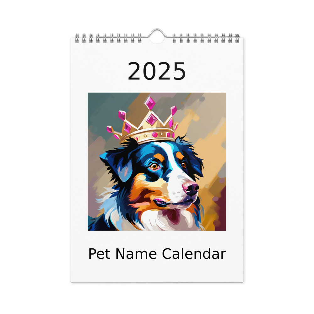 PugMug Custom Australian Shepherd Dog Wall Calendar (2026)