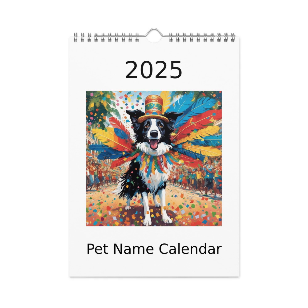 PugMug Custom Border Collie Wall Calendar (2026)