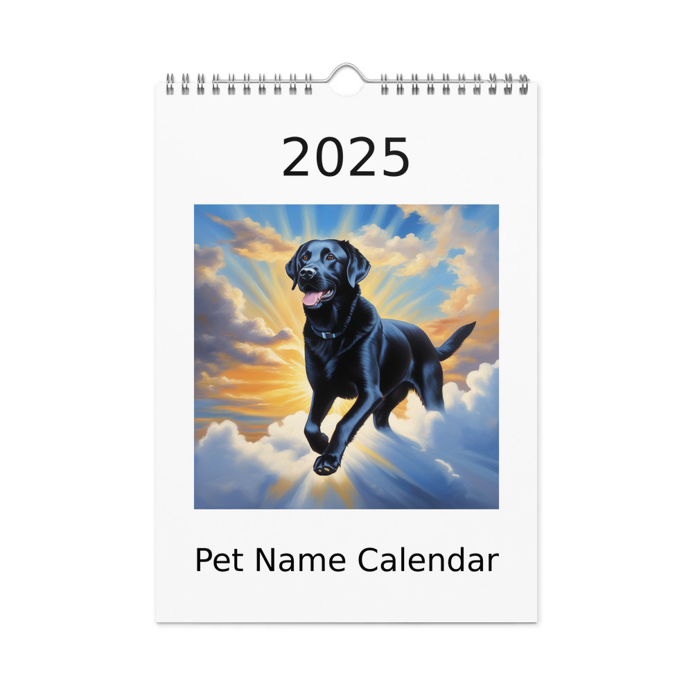 PugMug Custom Black Labrador Retriever Wall Calendar (2026)