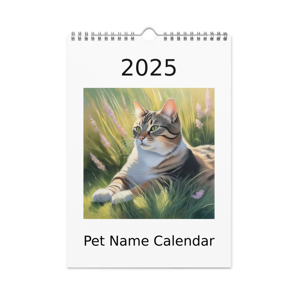 PugMug Custom Tabby Companion Cat Wall Calendar (2026)