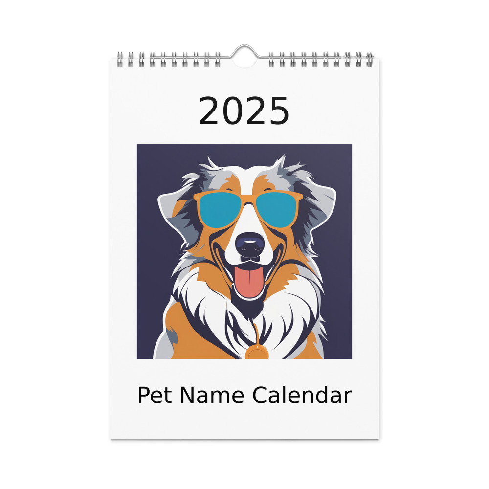 PugMug Custom Australian Shepherd Dog Wall Calendar (2026)