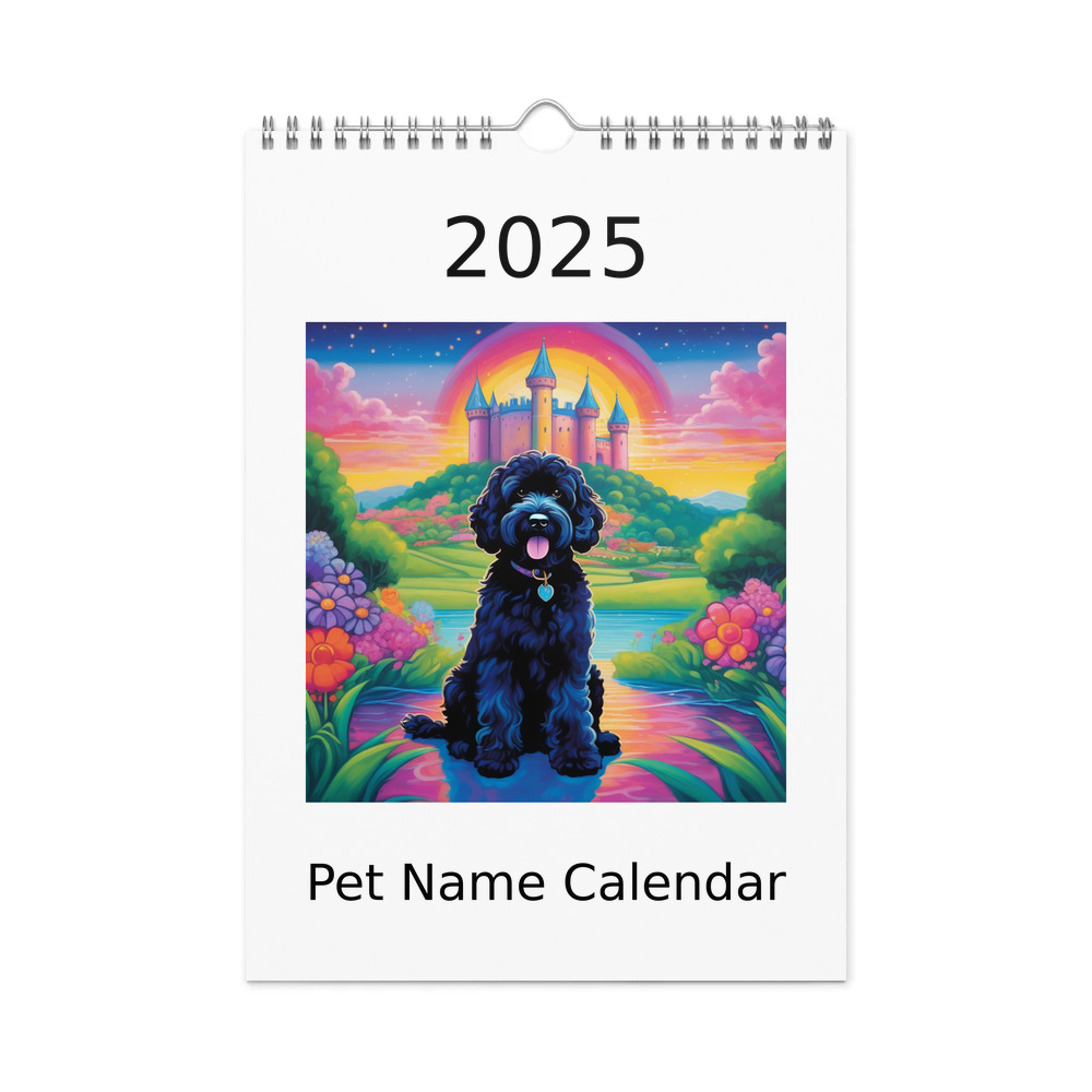 PugMug Custom Portuguese Water Dog Wall Calendar (2026)