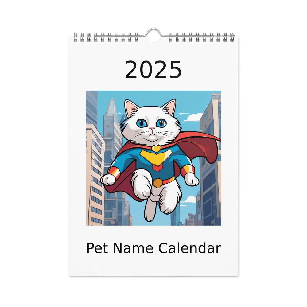 PugMug Custom White Ragdoll Cat Wall Calendar (2026)