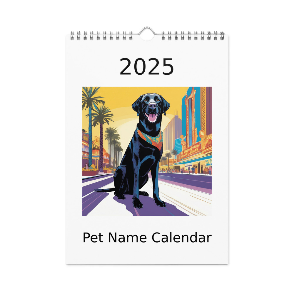 PugMug Custom Black Labrador Retriever Wall Calendar (2026)