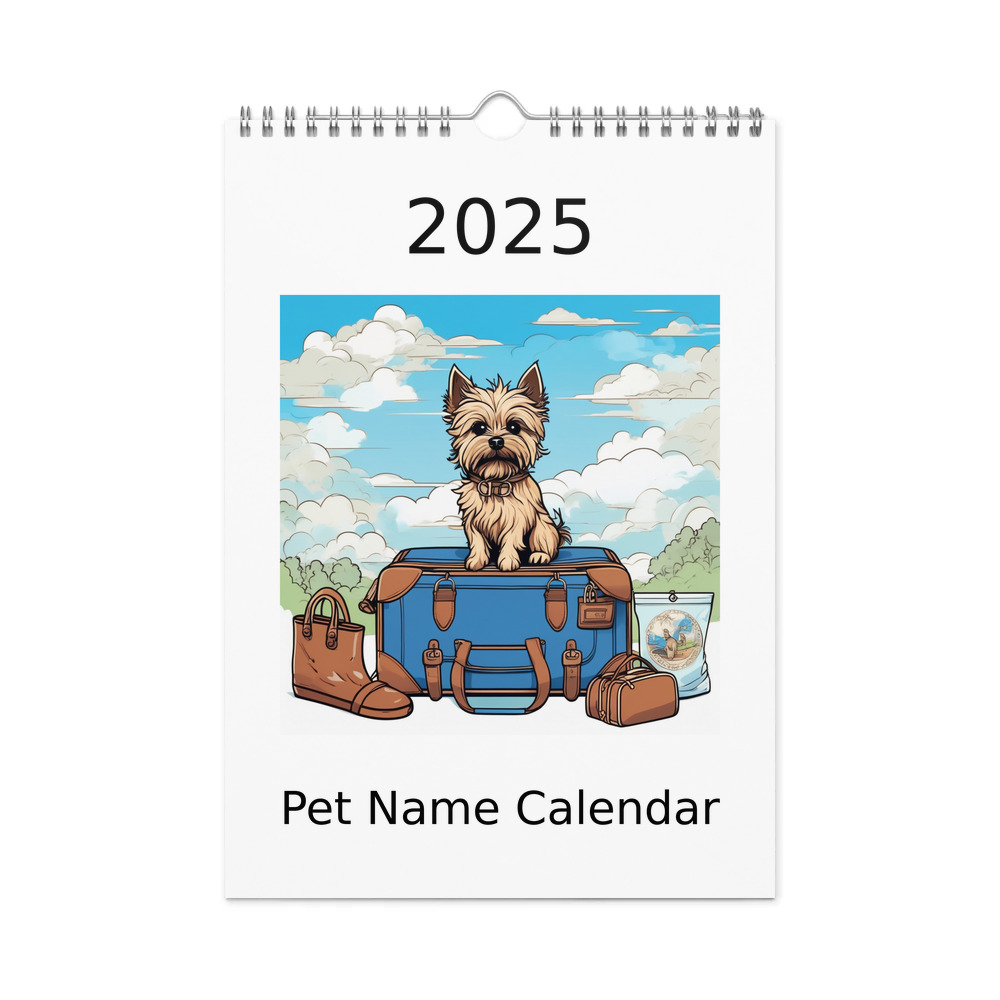 PugMug Custom Cairn Terrier Wall Calendar (2026)