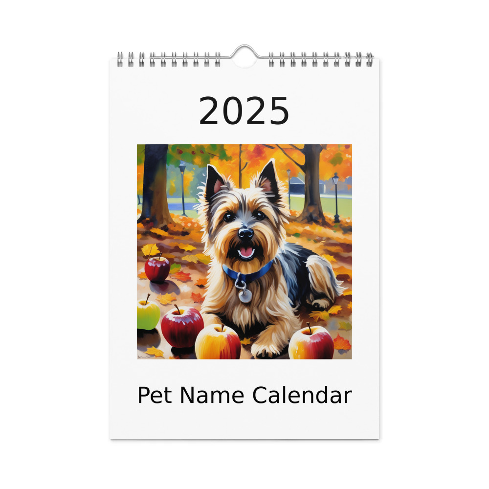 PugMug Custom Cairn Terrier Wall Calendar (2026)