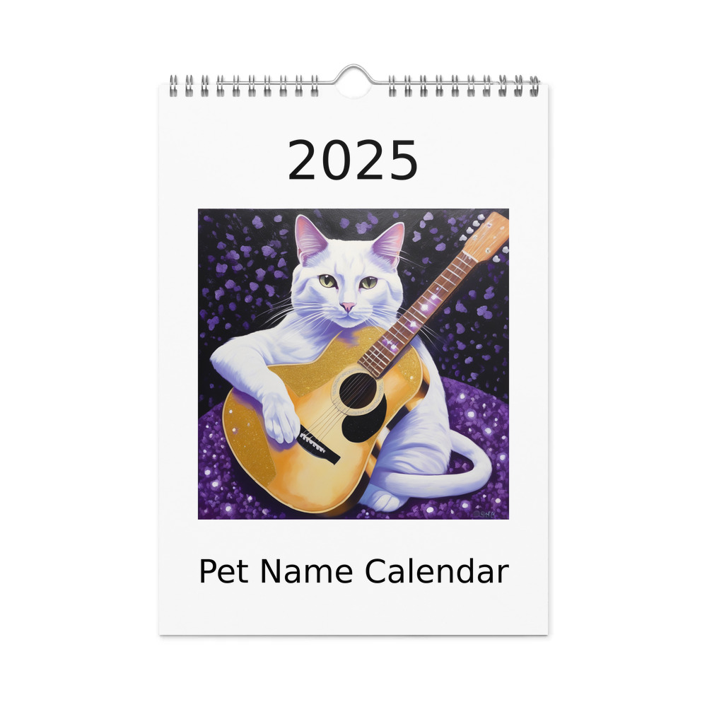PugMug Custom White Companion Cat Wall Calendar (2026)