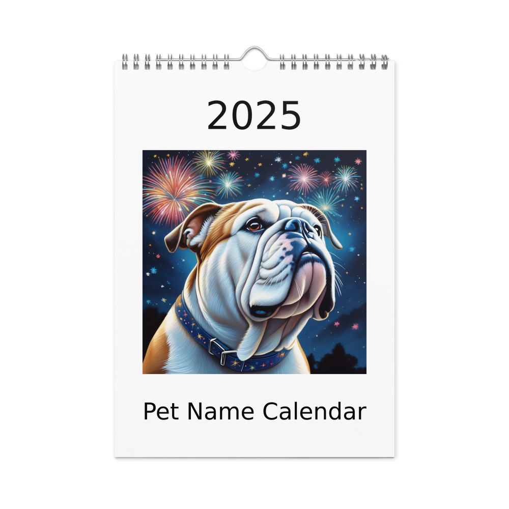 PugMug Custom Bulldog Wall Calendar (2026)
