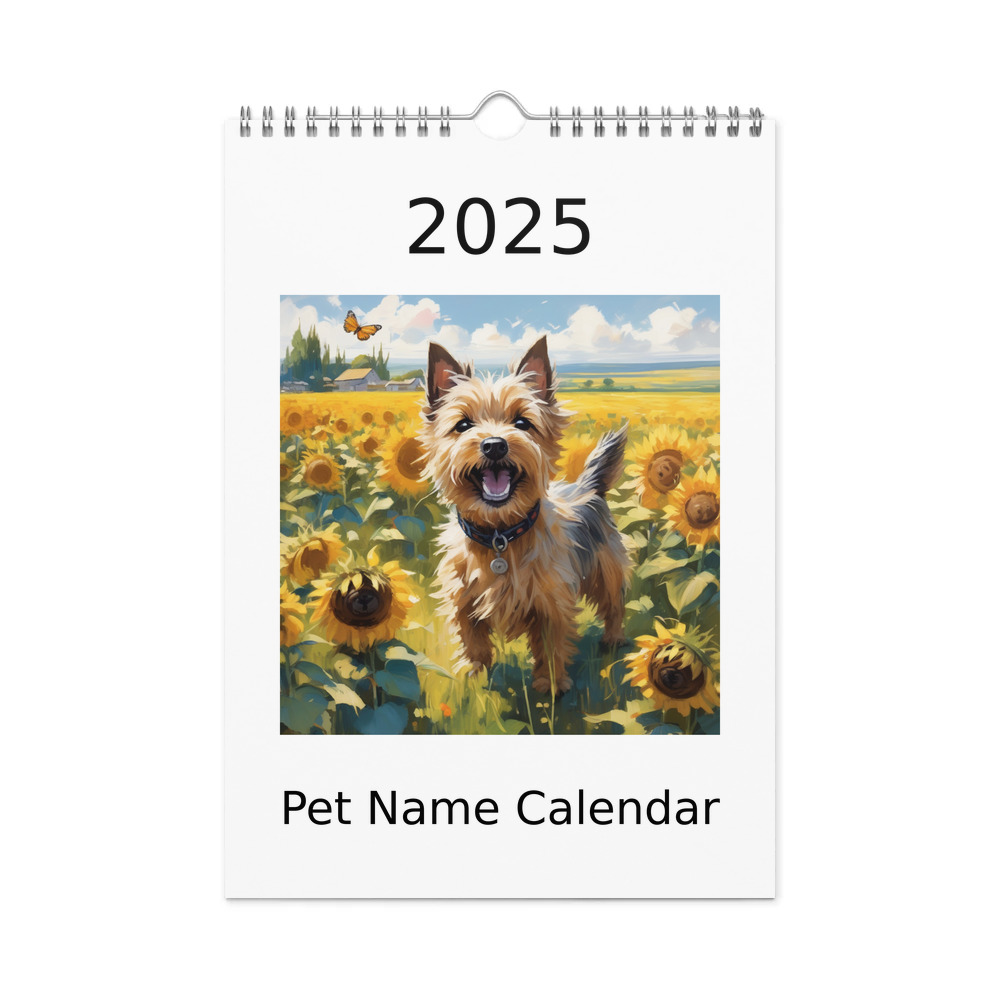PugMug Custom Cairn Terrier Wall Calendar (2026)