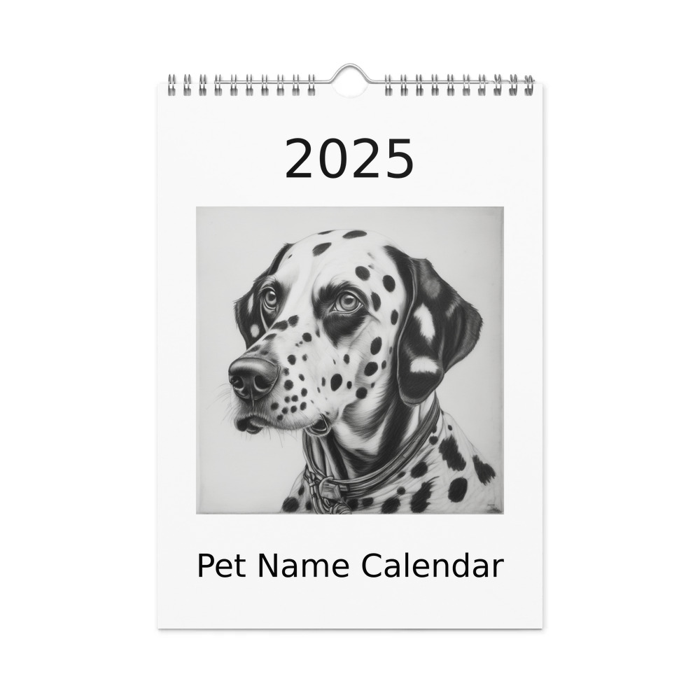 PugMug Custom Dalmatian Wall Calendar (2026)