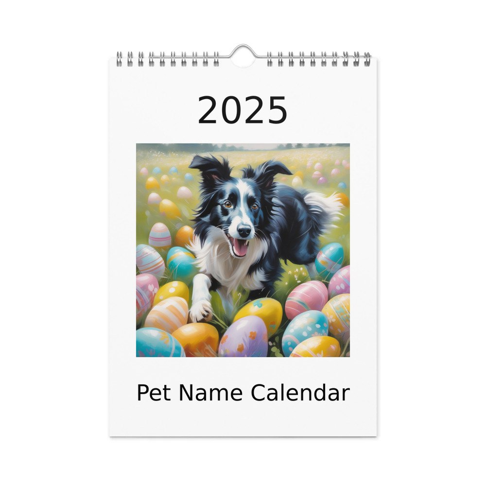 PugMug Custom Border Collie Wall Calendar (2026)