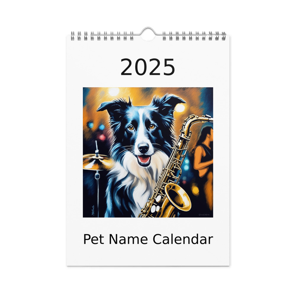 PugMug Custom Border Collie Wall Calendar (2026)