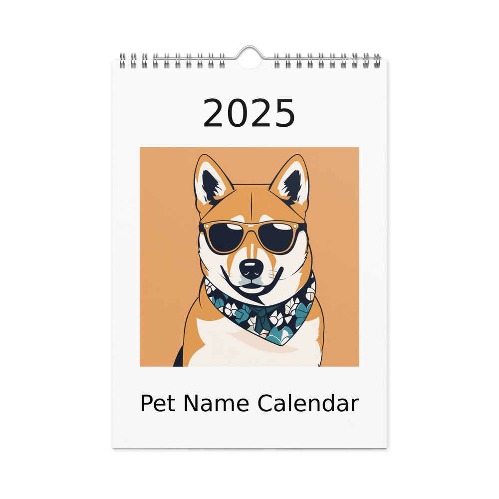 PugMug Custom Shiba Inu Wall Calendar (2026)