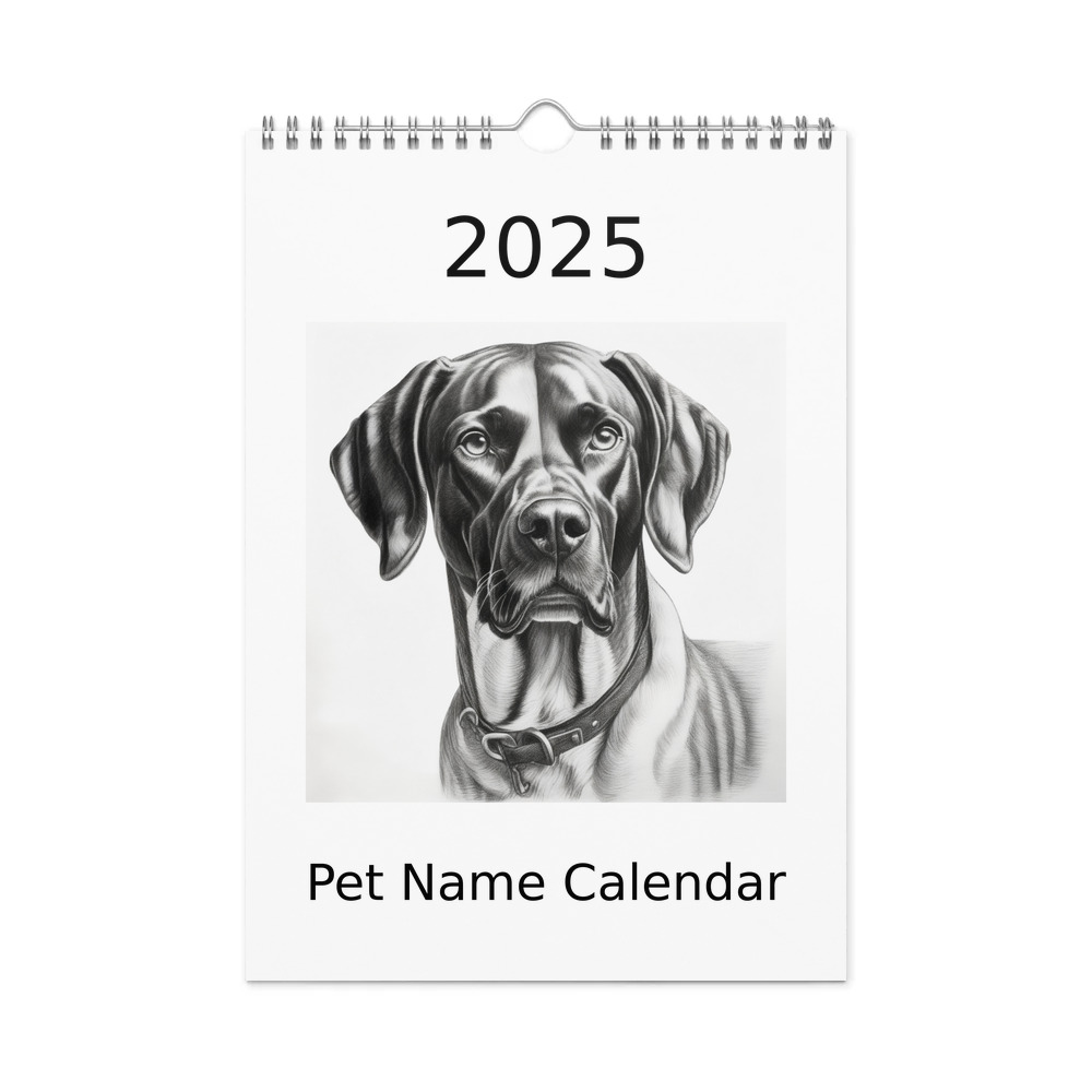 PugMug Custom Pointer Dog Wall Calendar (2026)