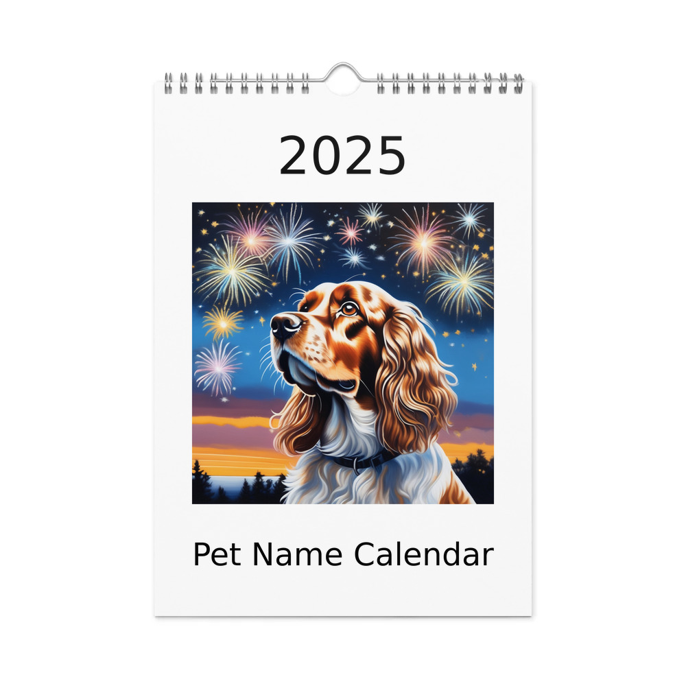 PugMug Custom English Cocker Spaniel Wall Calendar (2026)