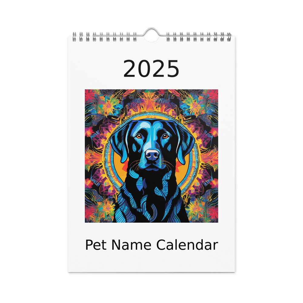 PugMug Custom Black Labrador Retriever Wall Calendar (2026)
