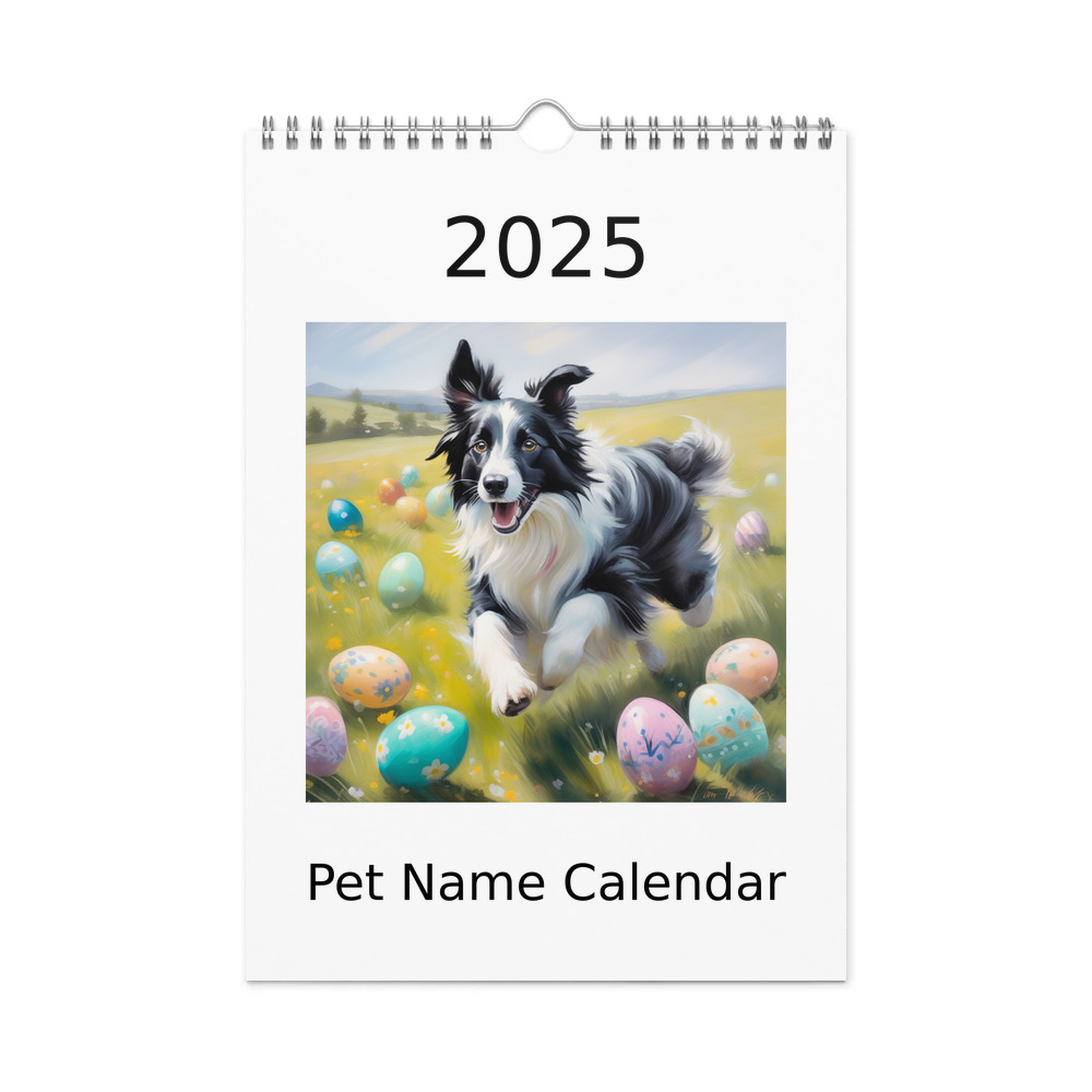 PugMug Custom Border Collie Wall Calendar (2026)