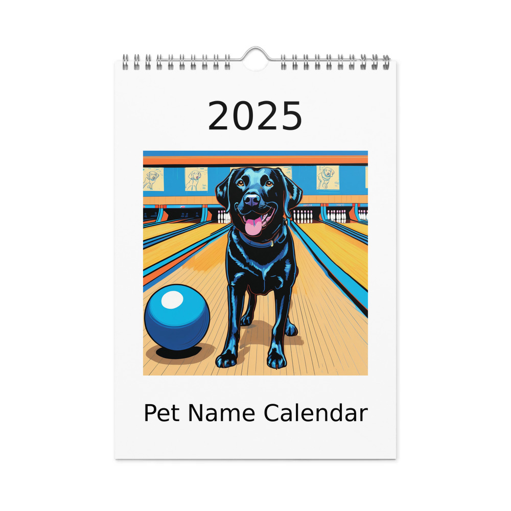 PugMug Custom Black Labrador Retriever Wall Calendar (2026)
