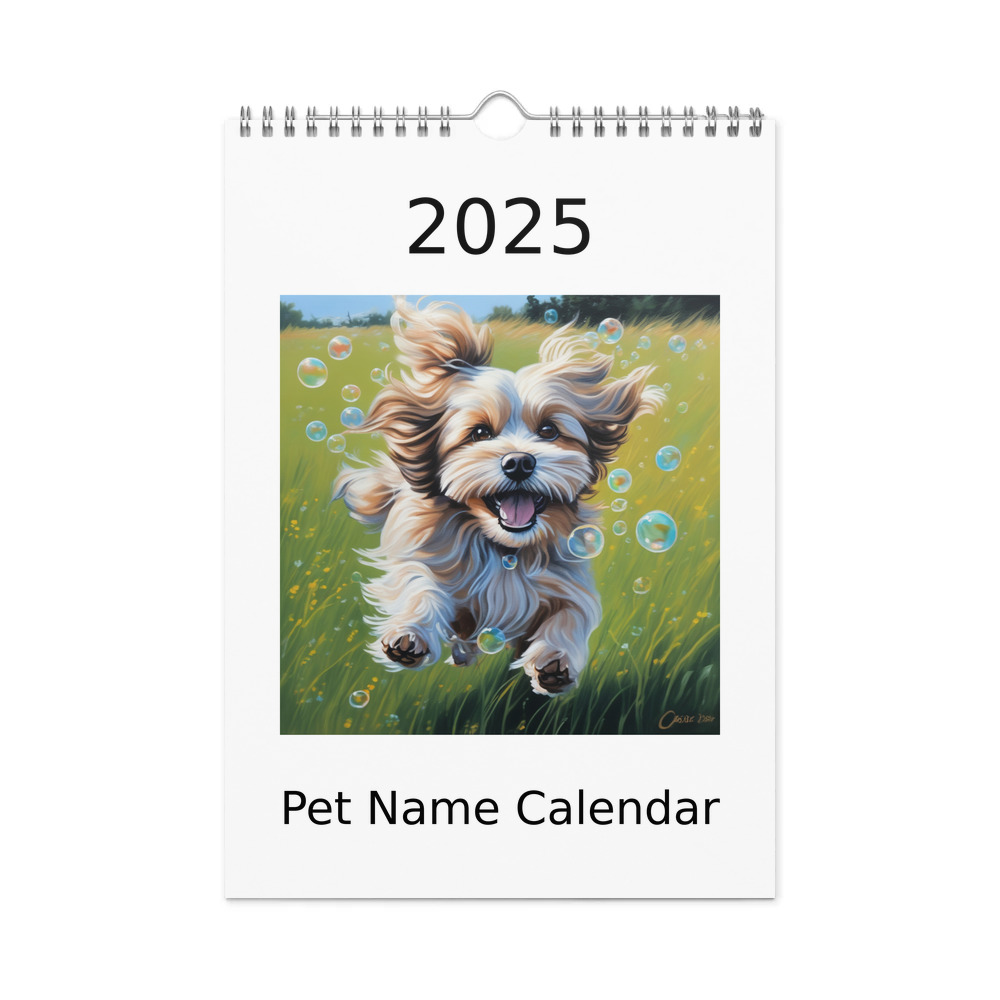 PugMug Custom Tan Havanese Dog Wall Calendar (2026)