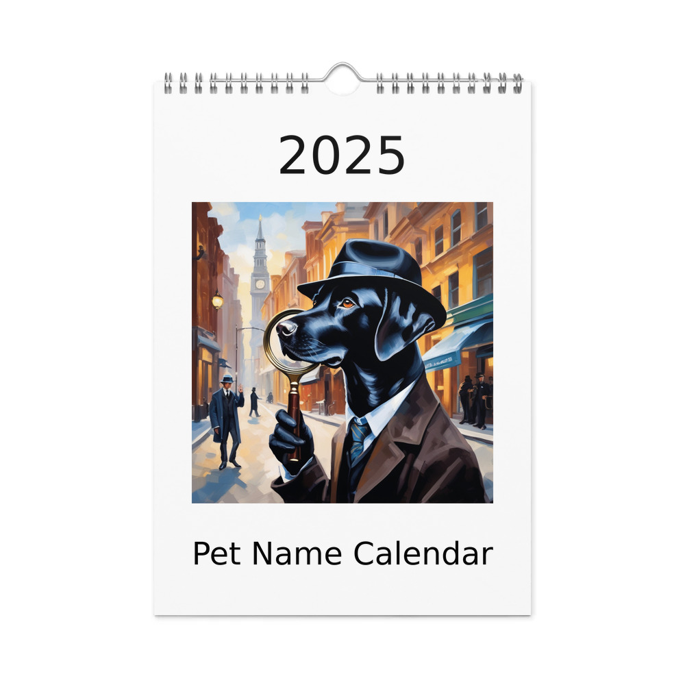 PugMug Custom Black Labrador Retriever Wall Calendar (2026)