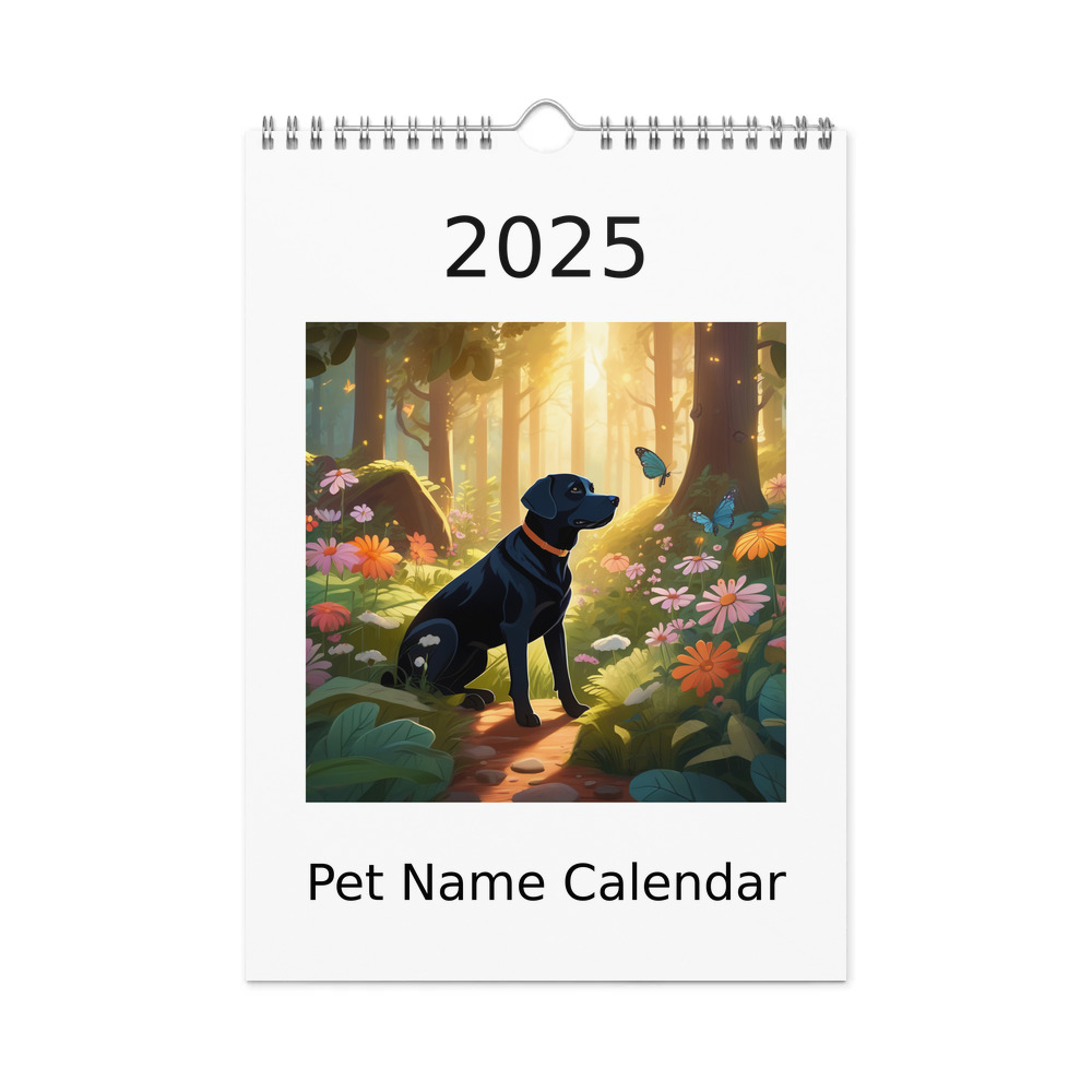 PugMug Custom Black Labrador Retriever Wall Calendar (2026)