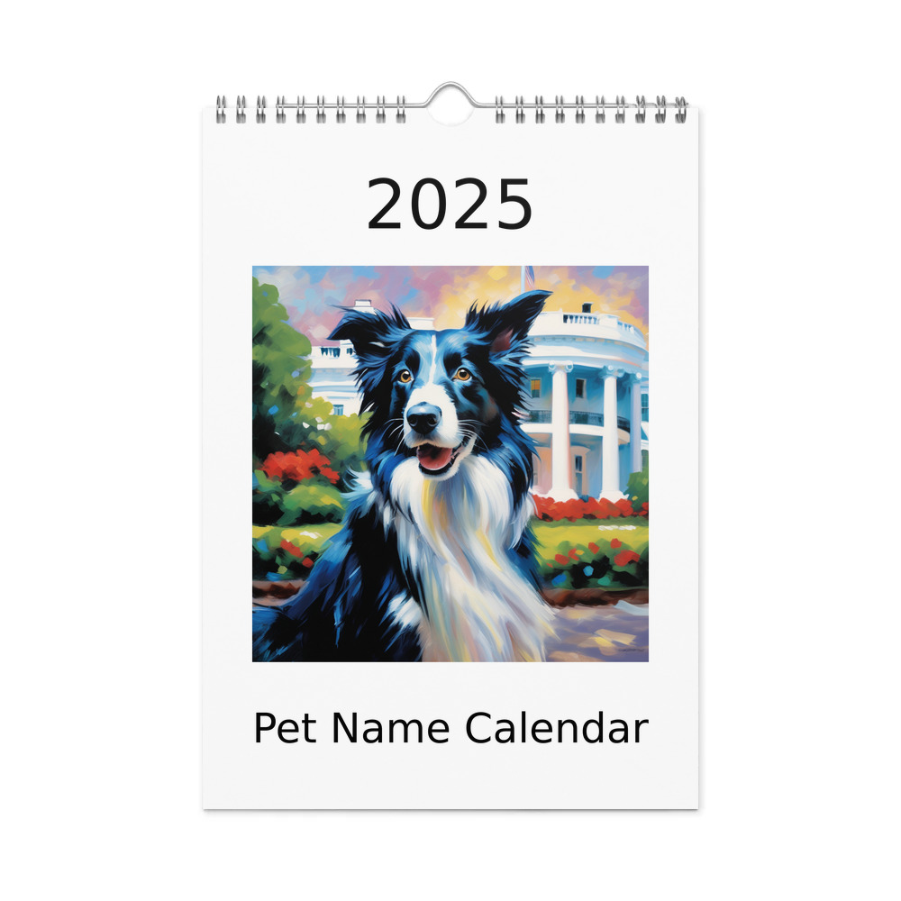 PugMug Custom Border Collie Wall Calendar (2026)