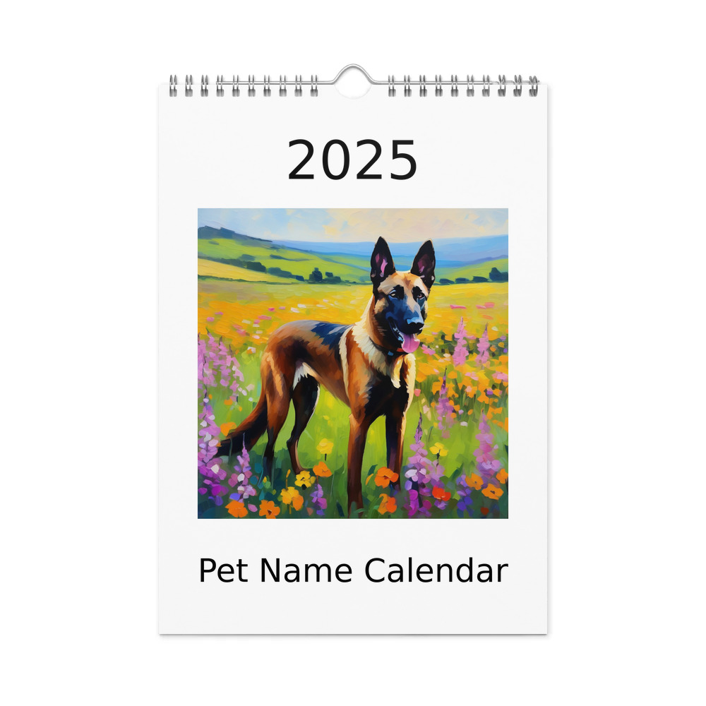 PugMug Custom Belgian Malinois Wall Calendar (2026)