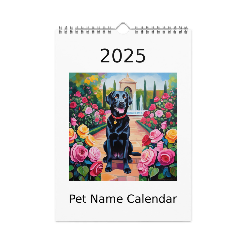 PugMug Custom Black Labrador Retriever Wall Calendar (2026)