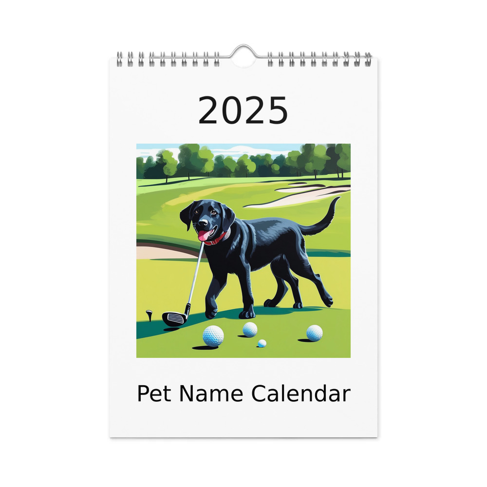 PugMug Custom Black Labrador Retriever Wall Calendar (2026)