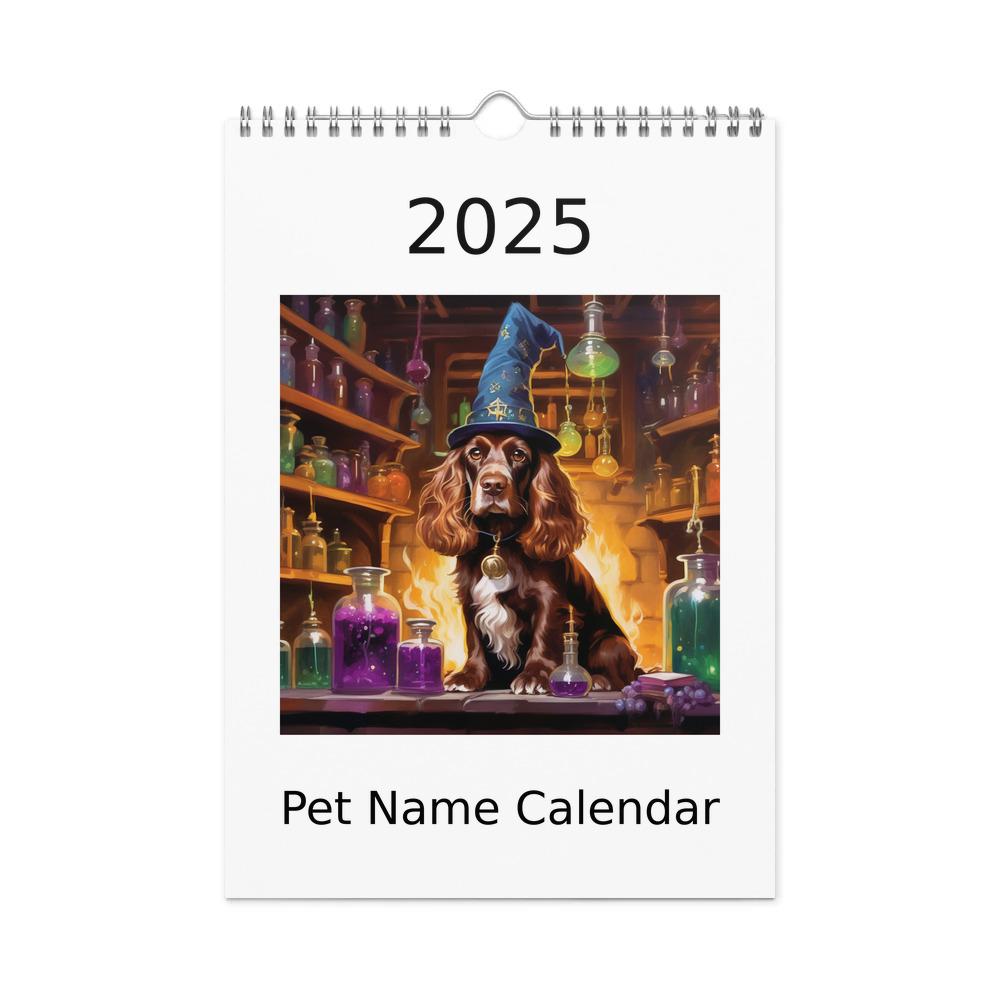 PugMug Custom English Cocker Spaniel Wall Calendar (2026)