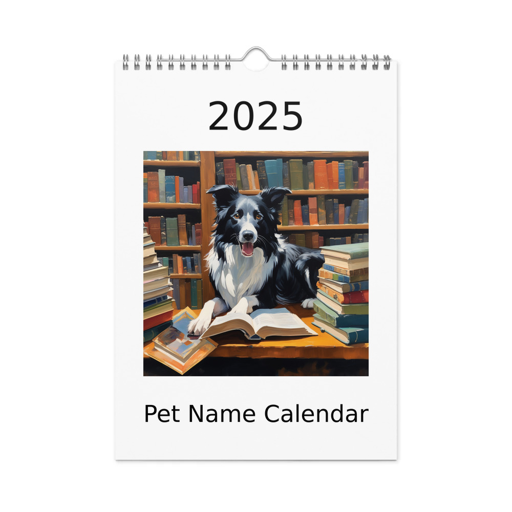 PugMug Custom Border Collie Wall Calendar (2026)