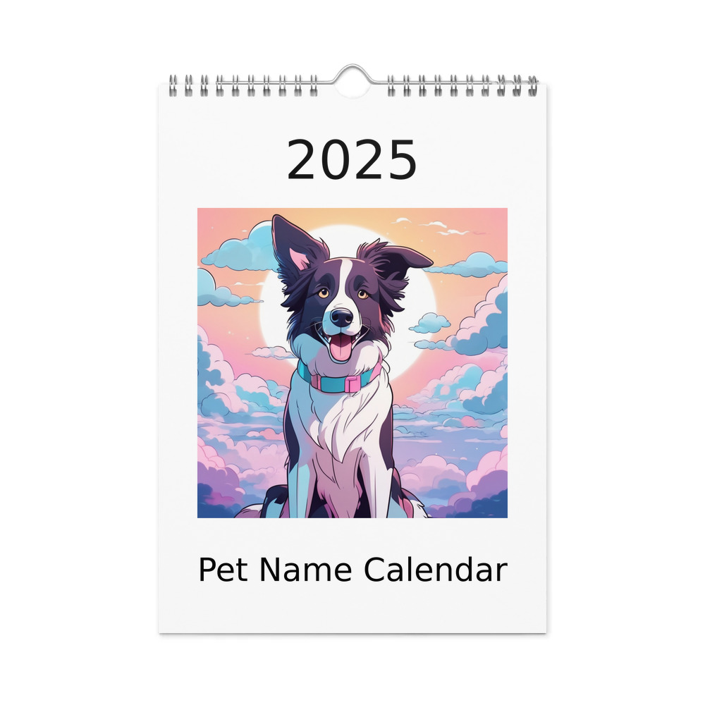 PugMug Custom Border Collie Wall Calendar (2026)