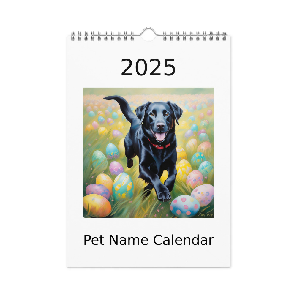 PugMug Custom Black Labrador Retriever Wall Calendar (2026)
