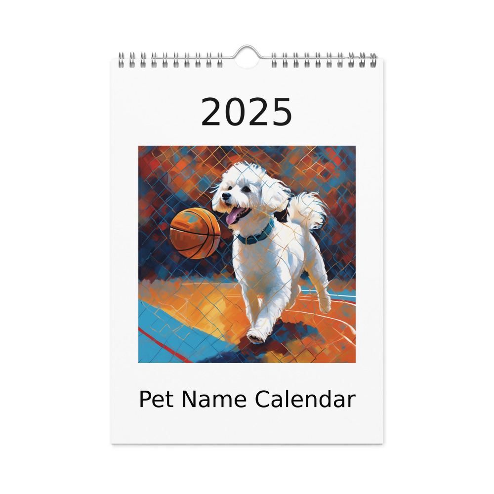 PugMug Custom Bichons Frise Wall Calendar (2026)
