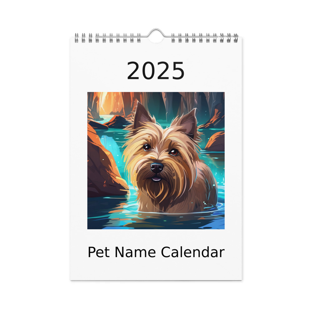 PugMug Custom Cairn Terrier Wall Calendar (2026)
