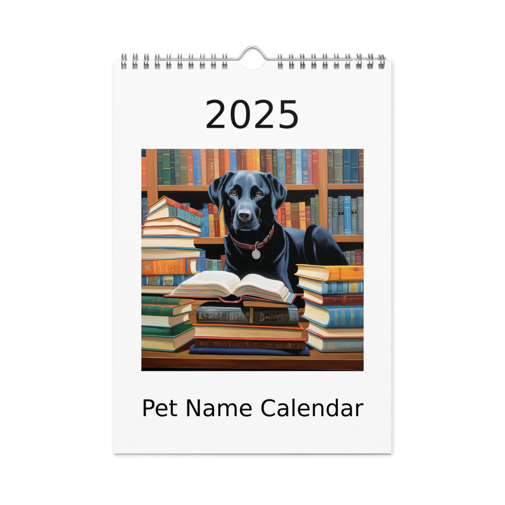 PugMug Custom Black Labrador Retriever Wall Calendar (2026)