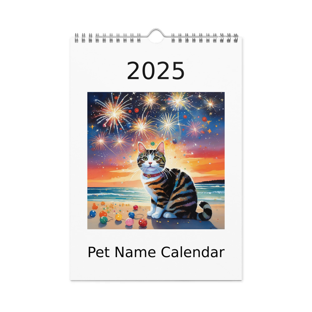 PugMug Custom Tabby Companion Cat Wall Calendar (2026)