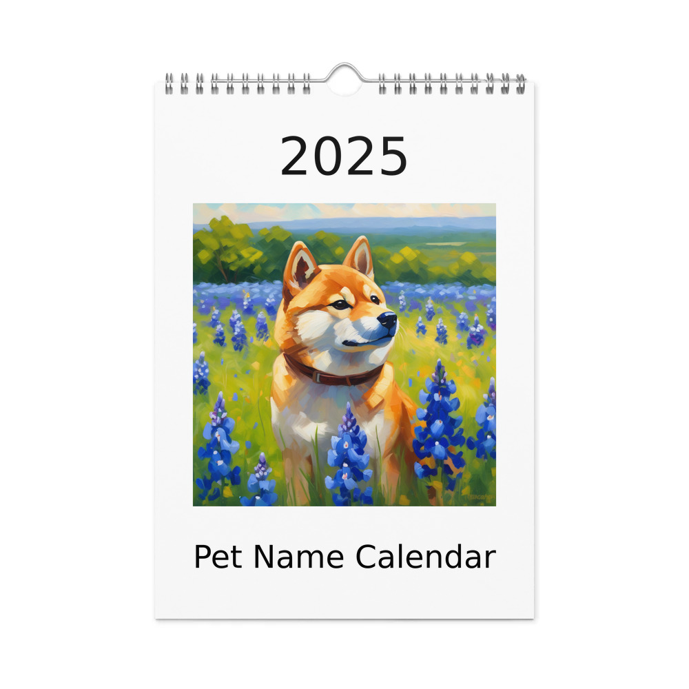 PugMug Custom Shiba Inu Wall Calendar (2026)
