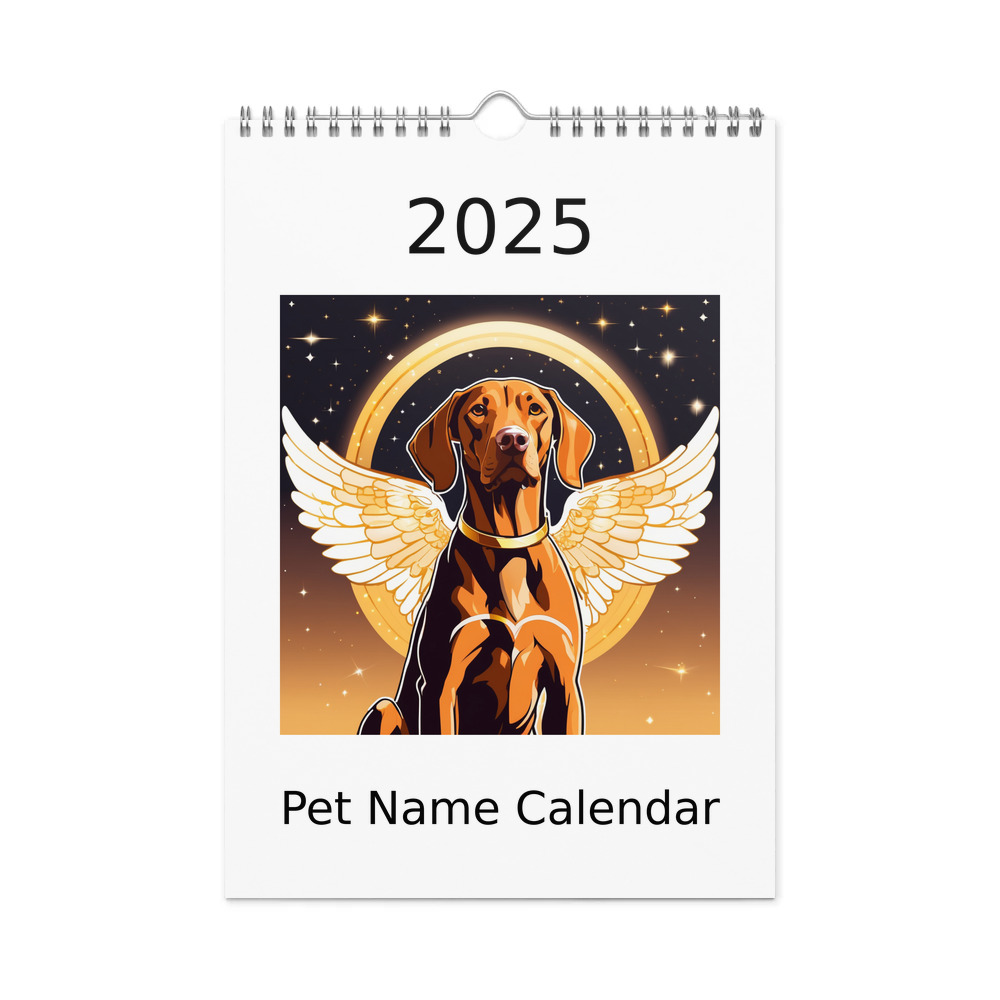 PugMug Custom Vizsla Wall Calendar (2026)